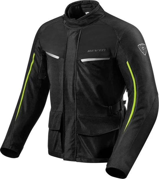 REV'IT! Voltiac 2 Textiele Motorjas Heren - Zwart Geel - Maat M