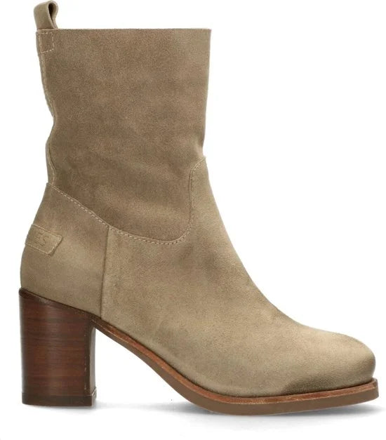 Shabbies 183020231 Enkellaarsjes - Enkelboots met rits - Dames - Beige - Maat 40