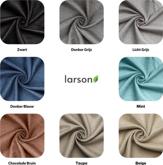 Larson - Luxe geweven blackout gordijn - met haken - 1.5 meter - Mint-turquoise