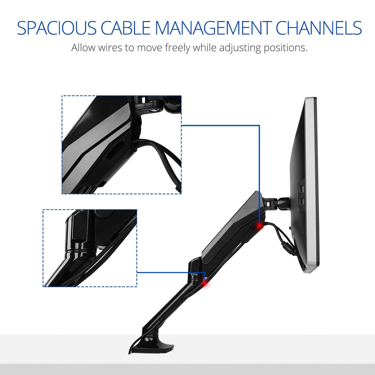 Fleximounts F6 Gas Pressure 10 - 30 Inches (25 - 76 cm) Table Mount Monitor Holder