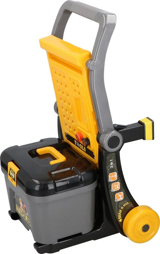 Eddy Toys speelset constructie - 3-in-1: trolley, kar en werkbank - vele accessoires