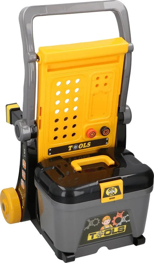 Eddy Toys speelset constructie - 3-in-1: trolley, kar en werkbank - vele accessoires