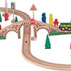 Woody Toys houten treinset met electrische locomotief