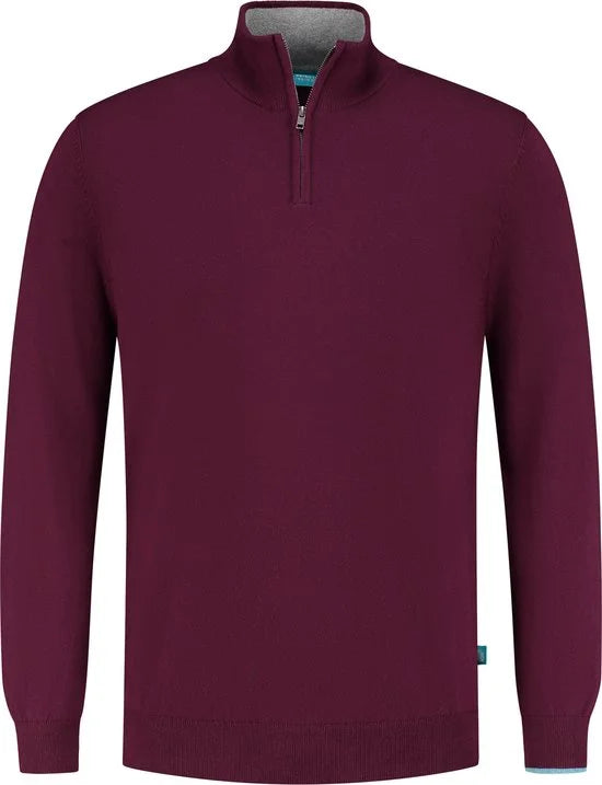 Trui Half Zip Cotton/Cashmere Plum (7.21.500.501 - 084)
