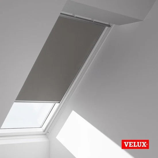 VELUX Origineel Verduisterend Rolgordijn (DKL) Wit Kozijn, PK04, Grey