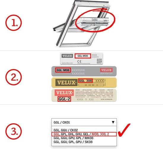 VELUX Origineel Verduisterend Rolgordijn (DKL) Wit Kozijn, PK04, Grey