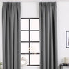 LIFA LIVING Gordijn - Zilvergrijs - Verduisterend & Geluidswerend - Black-Out Gordijnen - Verduisteringsgordijnen met Haken - 100% Polyester - 150 x