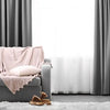 LIFA LIVING Gordijn - Zilvergrijs - Verduisterend & Geluidswerend - Black-Out Gordijnen - Verduisteringsgordijnen met Haken - 100% Polyester - 150 x