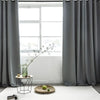 LIFA LIVING Gordijn - Zilvergrijs - Verduisterend & Geluidswerend - Black-Out Gordijnen - Verduisteringsgordijnen met Haken - 100% Polyester - 150 x