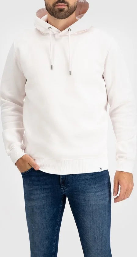 Purewhite - Heren Regular fit Sweaters Hoodie LS - Baby Pink - Maat M