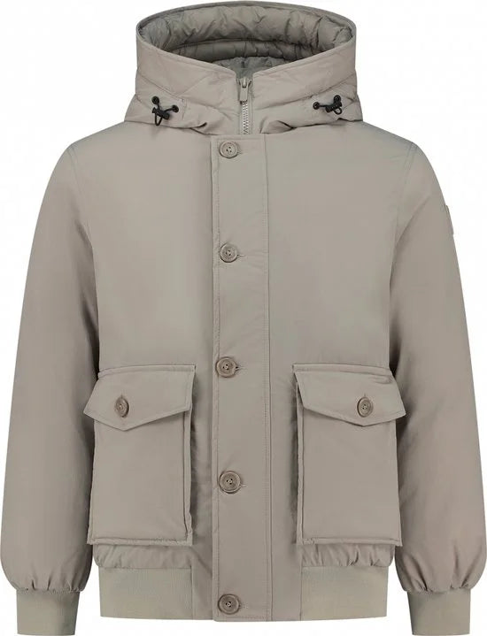 Purewhite - Heren Regular fit Jackets Padded - Taupe - Maat XL