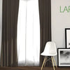 Larson - Luxe effen blackout gordijn - met haken - 1.5m x 2.5m - Donkergrijs