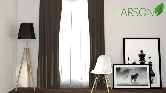Larson - Luxe effen blackout gordijn - met haken - 1.5m x 2.5m - Donkergrijs