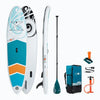 Sup Placa SUP MOAI 10'6", albastra, 320x81x15cm, set complet cu torba, vasla, leash, pompa, fin, kit de reparare
