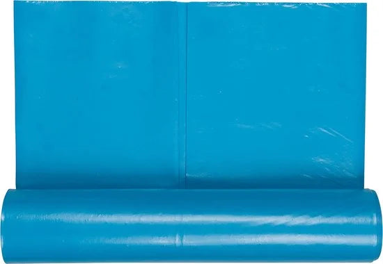 Afvalzakken - Extra Dik - Puinzak - Blauw 120L - Breedte: 70 cm Lengte: 110 cm - Rol 10 st.