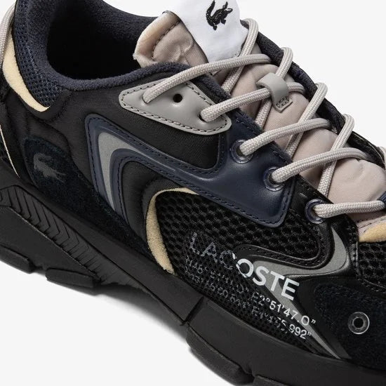 Lacoste L003 Neo Heren Sneakers - Zwart/Donkerblauw - Maat 42,5