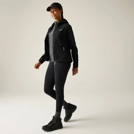 Regatta, Arec III Softshell Dames Jack, Zwart, Maat 34