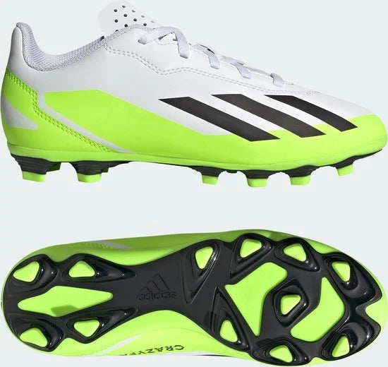 adidas Performance X Crazyfast.4 Flexible Ground Voetbalschoenen - Kinderen - Wit- 28