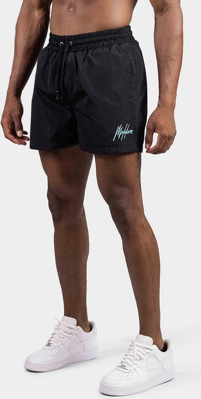 Malelions Atlanta Zwembroek Heren Zwart/Turqouise - Maat: XS