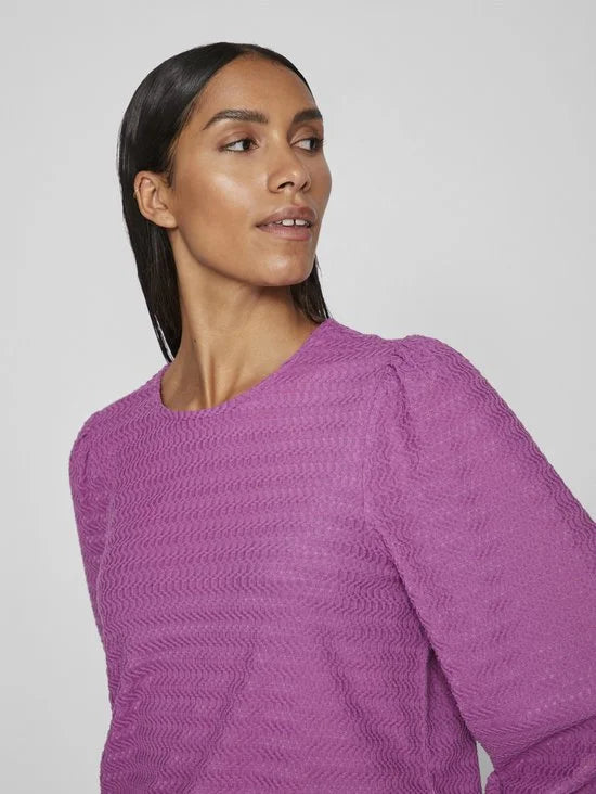 Vila T-shirt Vitallis L/s Top/r 14091418 Cattleya Orchid Dames Maat - S