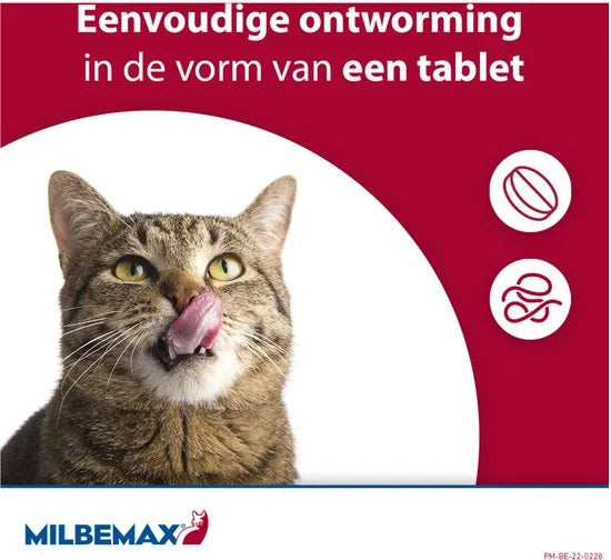 Milbemax Ontworming Tabletten Grote Kat 2 - 8 kg 2 tabletten