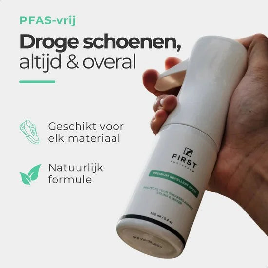 First Amsterdam Waterafstotende Spray - Repel Spray - Impregnatiespray - Beschermende spray voor al je schoenen - waterafstotend en bescherming tegen