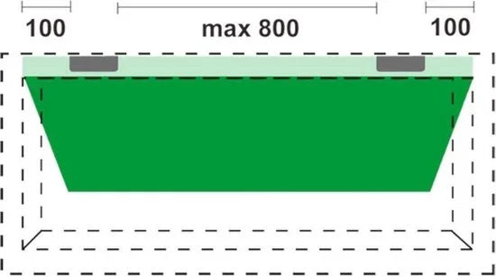 AXA Scharnier 1105 RH 76x76 2mm topcoat - 11052423E