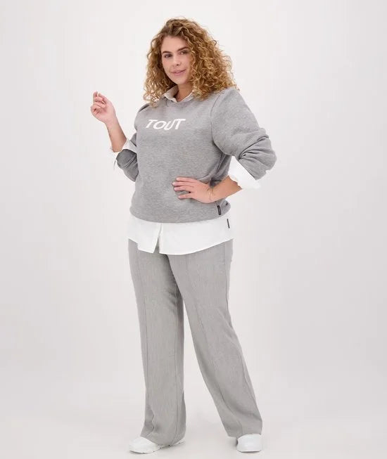 Grijze Broek/Pantalon van Je m'appelle - Dames - Plus Size - 46 - 3 maten beschikbaar