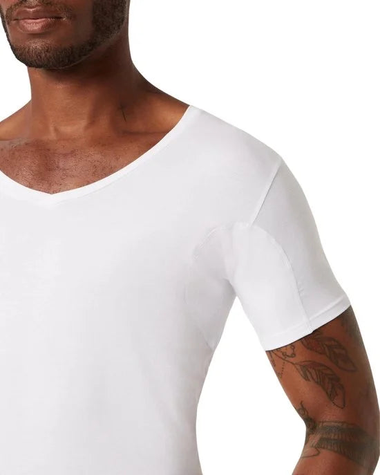 LABFRESH zweetbestendig ondershirt - antibacterieel, geurwerend, onzichtbaar, Gerecycled Bio-materiaal.