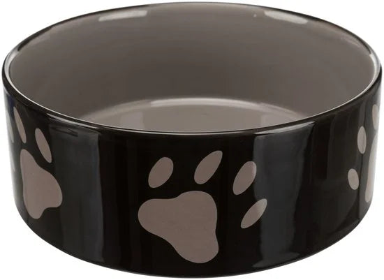 TRIXIE VOERBAK POOTMOTIEF KERAMIEK BRUIN / TAUPE