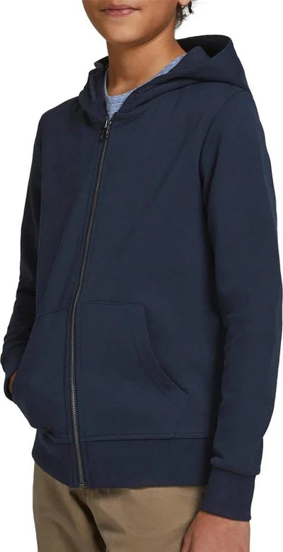JACK&JONES JUNIOR JJEBASIC SWEAT ZIP HOOD NOOS JNR Jongens Trui - Maat 140