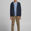 JACK&JONES JUNIOR JJEBASIC SWEAT ZIP HOOD NOOS JNR Jongens Trui - Maat 140