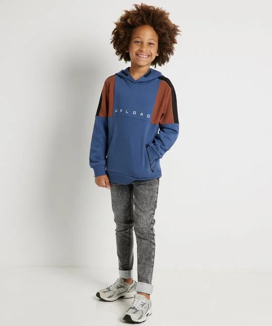 TerStal Jongens / Kinderen Europe Kids Trui Met Ritszak Blauw In Maat 98/104