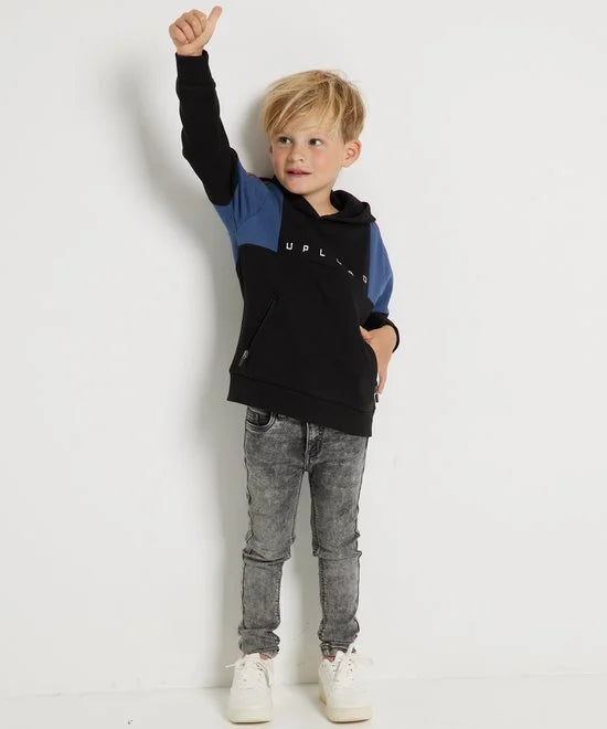 TerStal Jongens / Kinderen Europe Kids Trui Met Ritszak Zwart In Maat 110/116