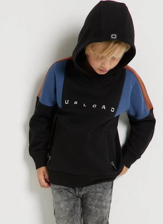 TerStal Jongens / Kinderen Europe Kids Trui Met Ritszak Zwart In Maat 98/104