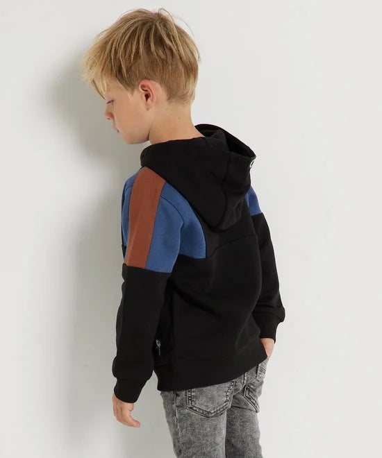 TerStal Jongens / Kinderen Europe Kids Trui Met Ritszak Zwart In Maat 92