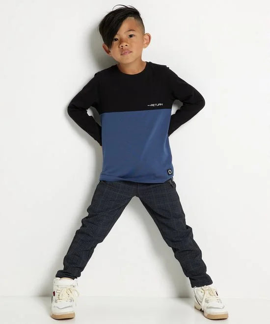 TerStal Jongens / Kinderen Europe Kids Top Doorsnee Dessin Blauw In Maat 110/116