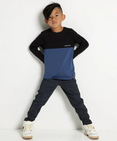 TerStal Jongens / Kinderen Europe Kids Top Doorsnee Dessin Blauw In Maat 122/128