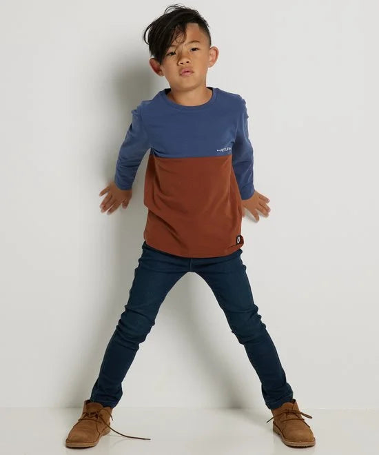 TerStal Jongens / Kinderen Europe Kids Top Doorsnee Dessin Bruin In Maat 110/116