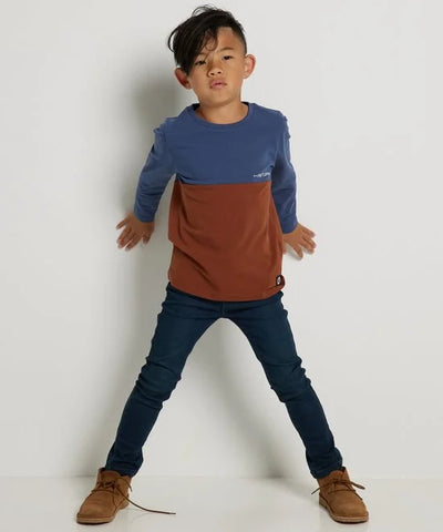 TerStal Jongens / Kinderen Europe Kids Top Doorsnee Dessin Bruin In Maat 122/128