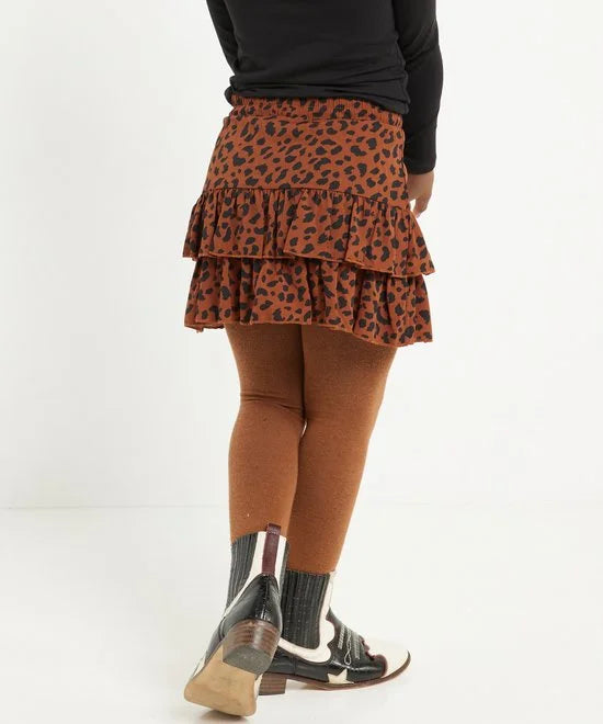 TerStal Meisjes / Kinderen Europe Kids Ruche Rokje All-over Print Bruin In Maat 98/104