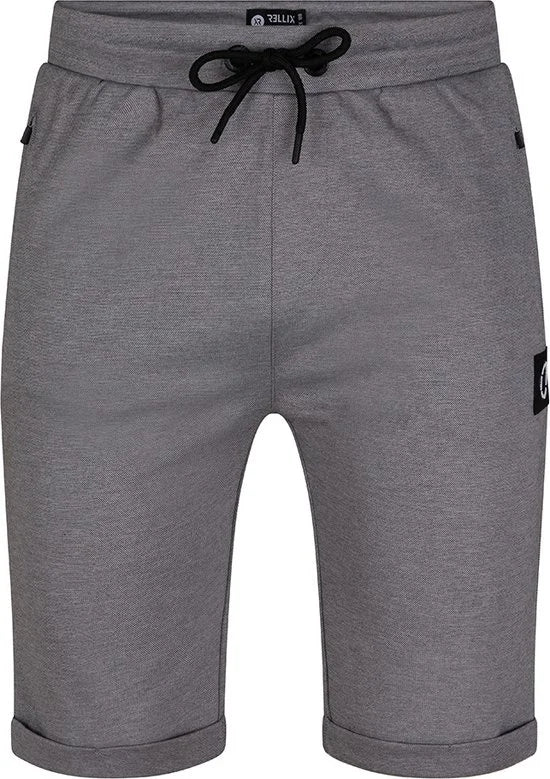 Jongens sweat short pique - Stone grijs