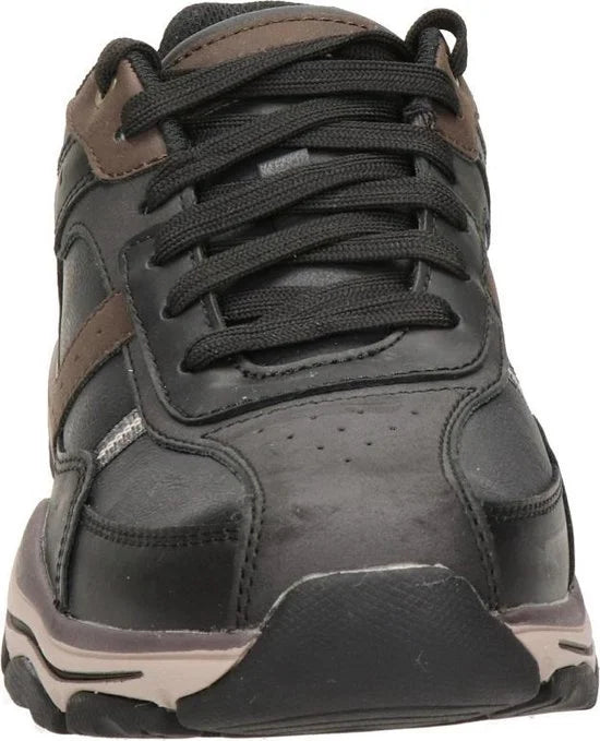Skechers Romago Elmen leren heren sneakers - Zwart - Extra comfort - Memory Foam - Maat 41