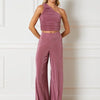 Refined Department Broek Ladies Knitted Shiny R2306110221 403 Peach Dames Maat - XL