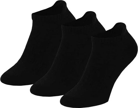 Apollo sport sneaker sokken 3-pack zwart maar 31-35