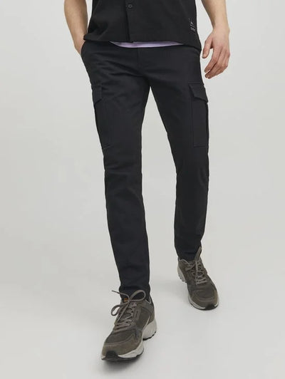 JACK & JONES Marco Joe Cargo loose fit - heren cargo broek - zwart - Maat: 29/34
