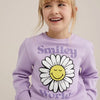 WE Fashion Meisjes SmileyWorld®-sweater met opdruk