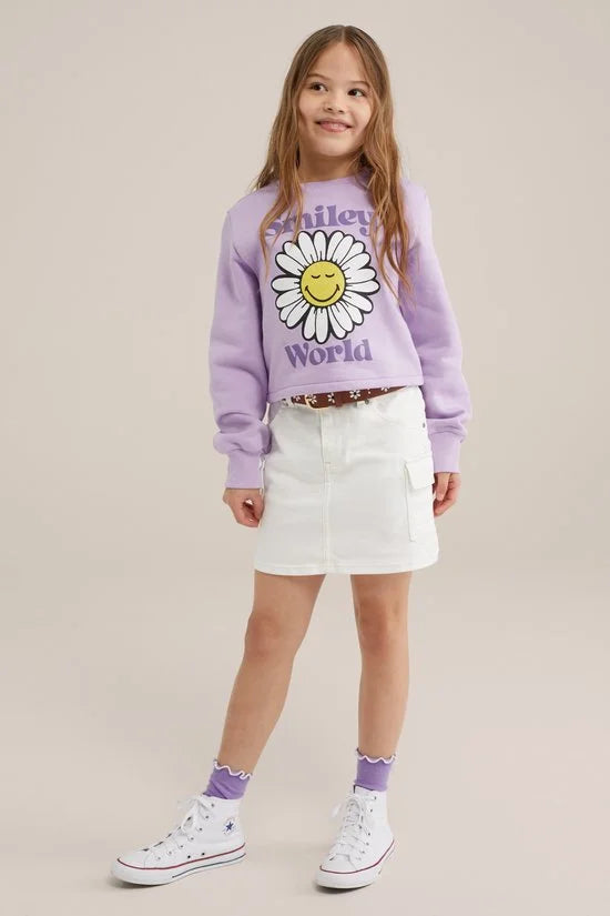 WE Fashion Meisjes SmileyWorld®-sweater met opdruk