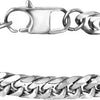 Lucardi Heren Armband gourmet mat - Staal - Armband - Cadeau - 21 cm - Zilverkleurig