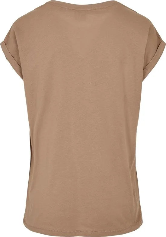 Urban Classics - Extended Shoulder Dames T-shirt - M - Creme